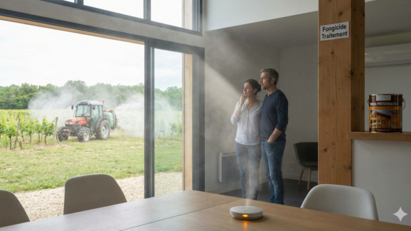 pollution de l'air intérieur par les fongicides